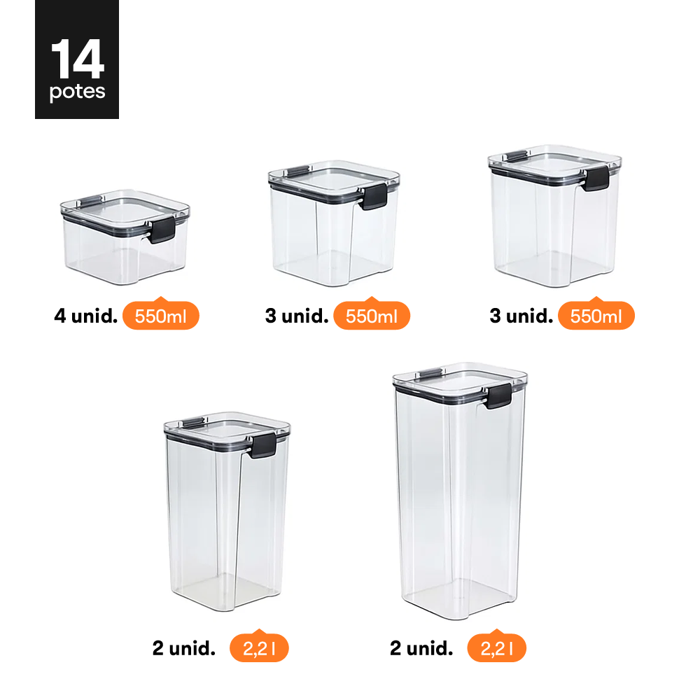 MaxLock® - Kit Potes Herméticos